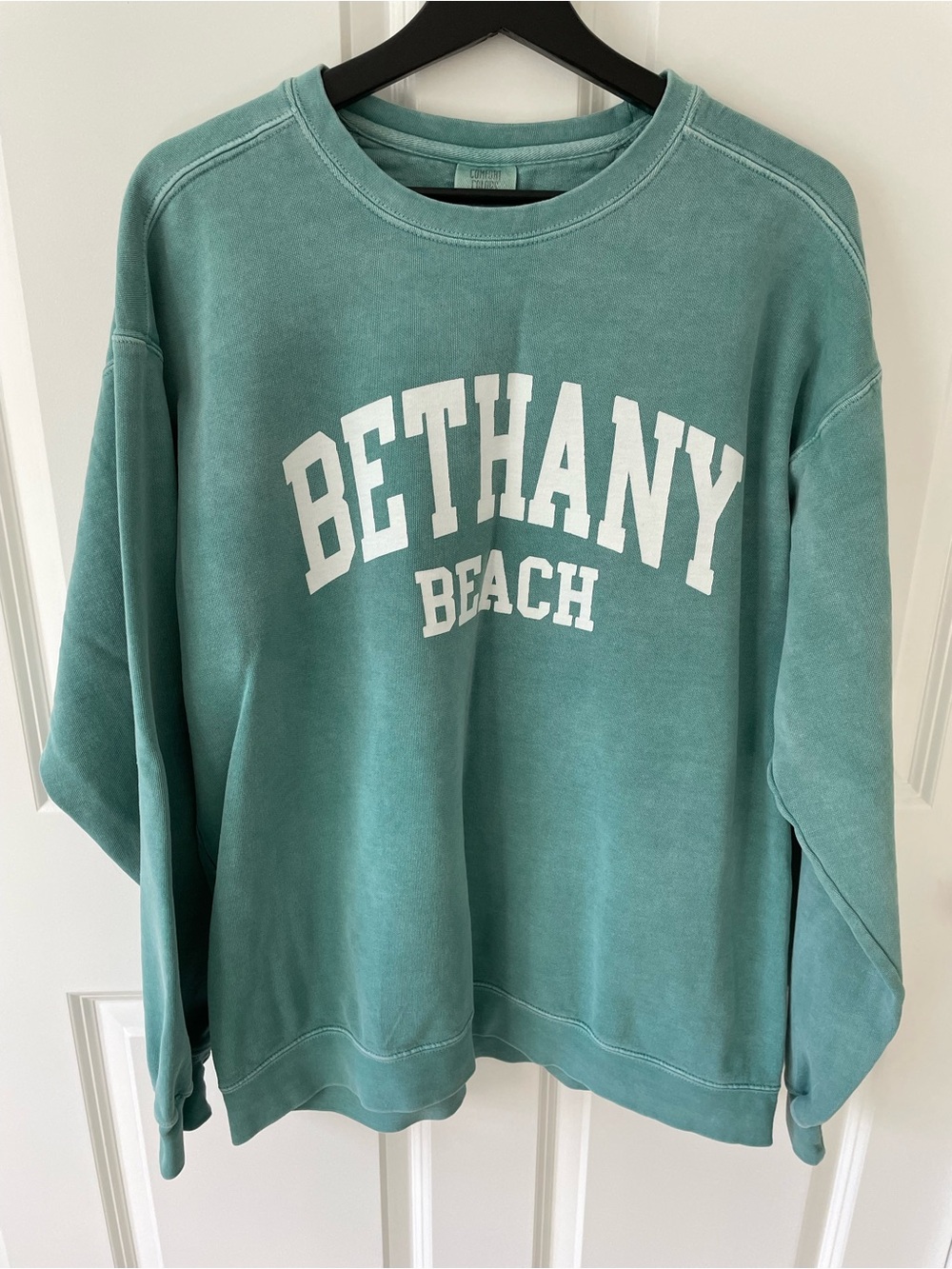Comfort Colors Bethany Beach Sweatshirt Seafoam Green Size XL